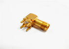 China Networking SMA RF Connector , Female PCB Connector with Copper Conductor Material supplier