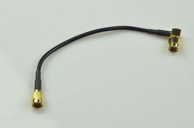 China RF Connctor SMA Female Right Angle To SMA Male Straight Coaxial Cable Assemblies supplier