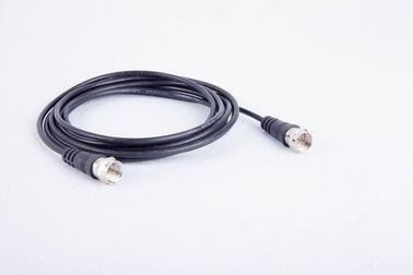 China 75 OHM F Connector Extension RF Cable Assembly 3C-2V Black 0~1 GHz Frequency supplier