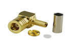 China Gold Plated SMB Plug Connector Right Angle 90 Degree Socket Adapter For RG316 Cable supplier