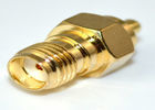 China Brass MMCX RF Coaxial Connectors SMA Female To MMCX Male Adapter supplier