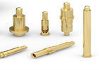 China Motorcycle Brass PCB Pogo Pins , Spring Loaded Contact Pins 50 mm Length supplier