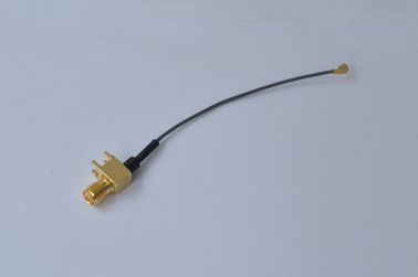 China Extension  RF Cable Assembly SMA Female To I-PEX MHF Plug RF 1.13 Cable supplier