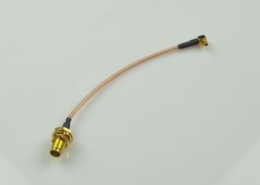 China SMA Female To MMCX  Male Right Angle RF Cable Assembly RG 178 Cable supplier