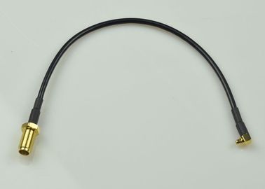 China Black 50 ohm RF Cable Assembly With SMA Female To MMCX Male Connector supplier