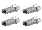 F Plug RF Antenna Connector Copper Twist On F Connector RG6 For TV supplier