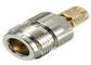 Brass RF Antenna Connector Straight F Male To SMA Female Adapter supplier