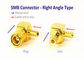 Gold Plated SMB Plug Connector Right Angle 90 Degree Socket Adapter For RG316 Cable supplier