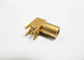 Gold Plated RF Coaxial Connectors , Male Plug SMB RF Connector PCB Mount Board supplier
