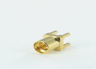 50Hz Jack MMCX Female Connector Right Angle Brass - Au Plating With PTFE Insulator supplier