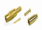 High Performance Brass Bulkhead Coax Connectors , MMCX Straight Crimp Connector supplier