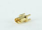 Gold Plated MMCX RF Coaxial Connectors , Straight Edge Mount Jack Female Connector supplier