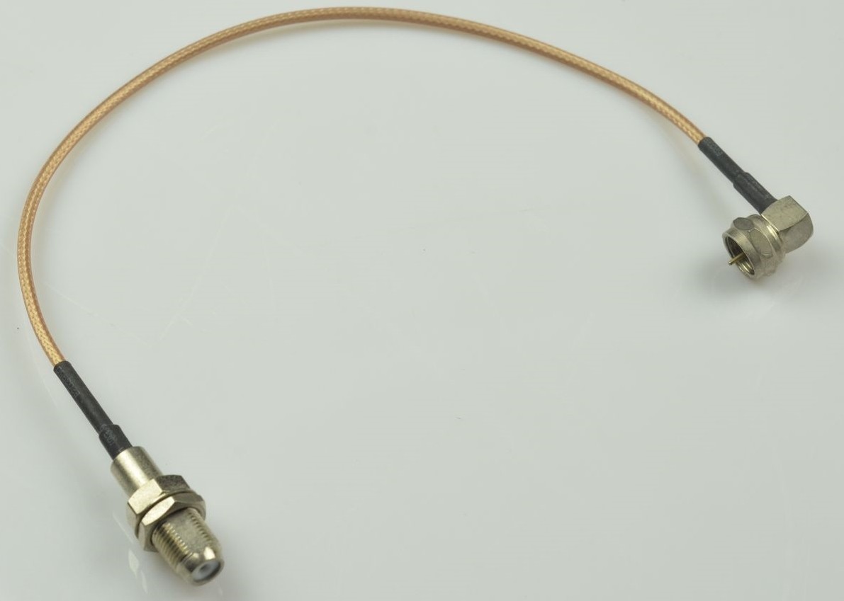 Custom RF Cable Assemblies F Connector Female To Male Connector 75 ohm